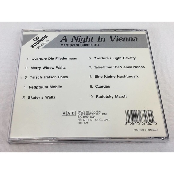 A Night In Vienna by Mantovani Orchestra CD 1988 CDFX 6746 - Picture 2 of 3